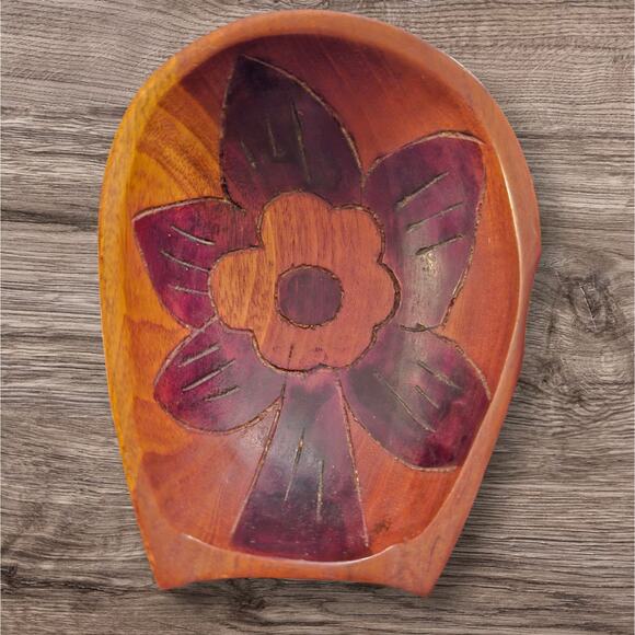 Vintage Inlaid Wood Lazy Susan Chips Dip Hors D'oeuvres Lazy Susan Serving... - Picture 6 of 10